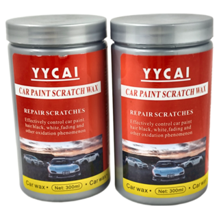小麥購物 YYCAI 汽車刮痕修復膏 Set, 有效控制車漆頭髮變黑/白/褪色, 淨含量300ml, 2罐, 300ml