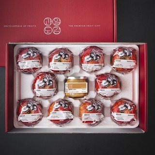 과일도감 GAP 인증 세척사과 3kg + 땅콩버터 200g 선물세트, 1세트