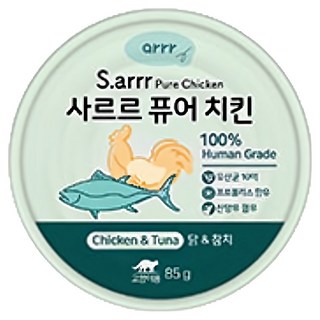 동원아르르 고양이 사르르 퓨어 치킨 간식캔, 85g, 1개, 혼합맛(닭/참치)