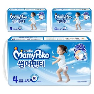 마미포코 2025 썸머팬티 팬티형 기저귀 여아용 대형, 4단계, 144매