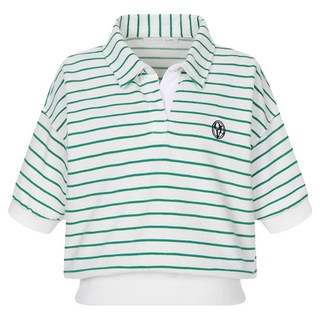 올리브데올리브 여성용 스트라이프 반팔 쭈리 티셔츠