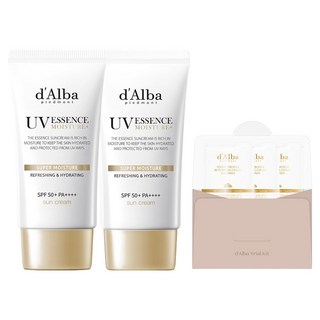 달바 수퍼 모이스처 에센스 선크림 SPF50+ PA++++ 50ml x 2p + 세럼 클렌저 9ml 세트, 100ml, 1세트