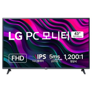 LG전자 FHD PC 모니터, 107.9cm, 43MQ520S