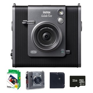인스탁스 와이드에보 즉석카메라 + 케이스(투명) + 필름 2p(20매) + 와이드앨범 + 32GB 메모리 세트, FI028, 1개