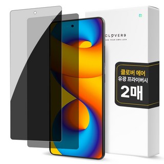 클로버나인 에어 사생활 보호 풀커버 프라이버시 자가복원 TPU 휴대폰 액정보호필름 2p 세트, 1세트