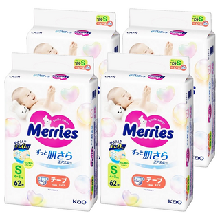 Merries 妙而舒 日本境內版 金緻柔點透氣黏貼型尿布, 248片, S