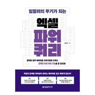 일잘러의 무기가 되는 엑셀 파워 쿼리:방대한 실무 데이터를 자유자재로 다루는 강력한 파워 쿼리 기능을 한 권으로!, 최준선, 한빛미디어 대표 이미지 - 아이스크림 추천