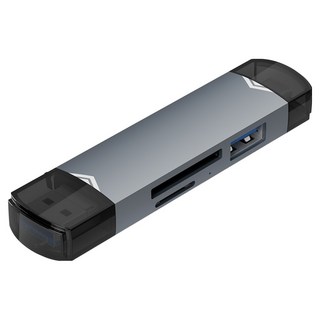 아이엠듀 USB 3.0 C타입 알루미늄 합금 바디 SD 카드리더기, 1개, 혼합색상
