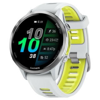 가민 러닝 GPS 스마트워치 포러너 970, 화이트 + 앰프엘로우, 3.54cm, GPS + 블루투스