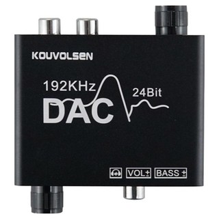 코우볼센 192KHz 24Bit DAC 디지털 to 아날로그 오디오 컨버터 볼륨 베이스 조절, YT-DAC1A