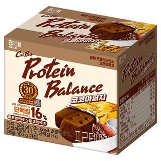 해태제과 칼바 프로틴 바란스 코코아퍼지 7p, 266g, 1개