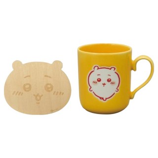 yamaka 山加商店 吉伊卡哇 Chiikaw 黃色陶瓷馬克杯 附造型杯墊 300ml, 黃色, 1個