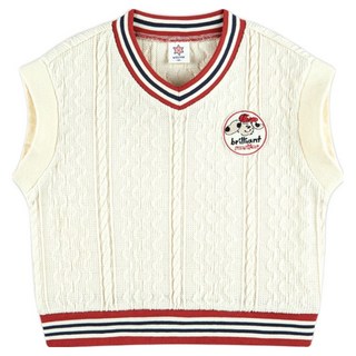블루테일 아동용 옵티컬 자카드 니트 베스트