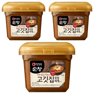 청정원순창 고깃집 된장찌개 양념, 450g, 3개