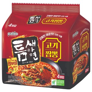 틈새라면 고기짬뽕 120g, 4개 대표 이미지 - 짬뽕라면 추천