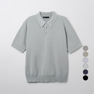 스파오 남성용 쿨 칼라넥 반팔 니트