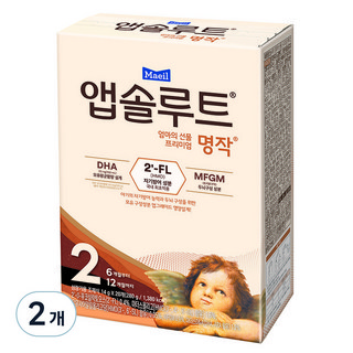 앱솔루트 프리미엄 명작 스틱분유 2단계, 280g, 2개