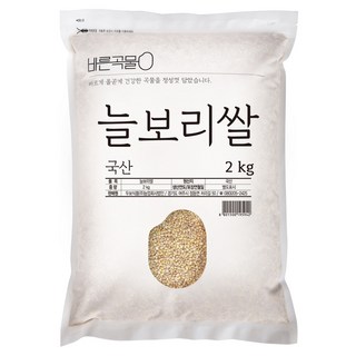 바른곡물 국산 늘보리쌀, 2kg, 1개