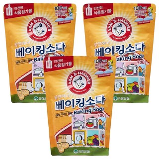 암앤해머 베이킹소다, 500g, 3개