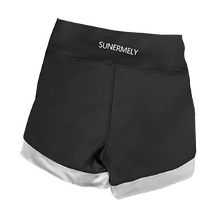 SUNERMELY 韓版收腹提臀鯊魚褲, 均碼(40-65kg), 運動健身塑身, 均碼(腰圍58 臀圍70 腿圍43 褲長30 40~65kg), 黑色