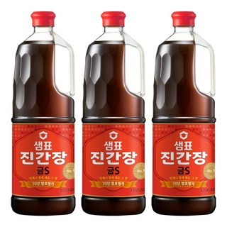 샘표 진간장 금S, 1.7L, 3개