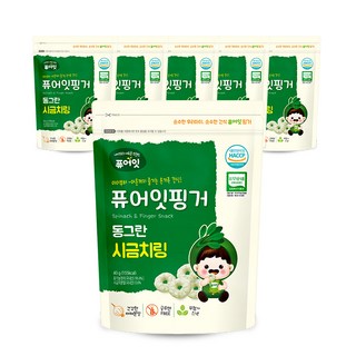 퓨어잇 핑거 동그란 야채링 40g, 6개