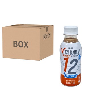 金車 VITA DAILY 每日活力 牛奶蛋白飲, 奶茶口味, 含蛋白質12g, 350毫升, 24入, 350ml, 48瓶