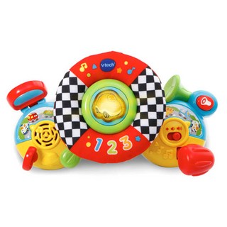 vtech 偉易達 寶寶聲光方向盤玩具, 混色