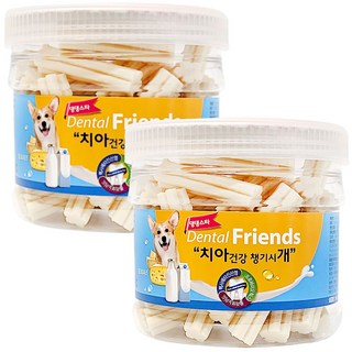 댕댕스타 강아지 덴탈프랜즈 간식, 혼합맛(밀크/치즈)