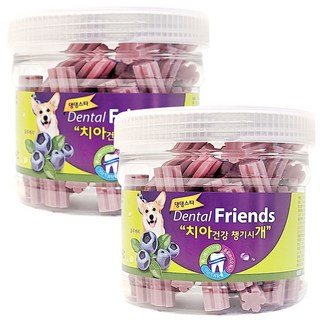 뉴트리오 브라이트오 강아지 대용량 치석껌, 연어살, 250g, 1개 강아지 간식 13 댕댕스타 강아지 덴탈프랜즈 치아건강 챙기시개 간식, 블루베리, 300g, 2개