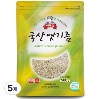 배대감 국산 엿기름, 500g, 5개