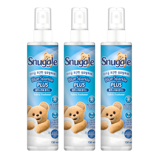 스너글 섬유탈취제 블루스파클 플러스 본품, 150ml, 3개