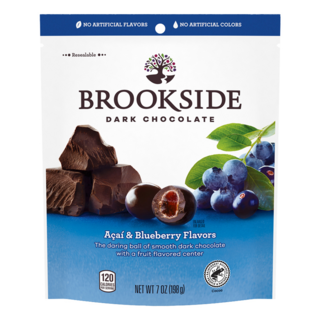 BROOKSIDE 巴西莓藍莓口味黑巧克力，酸甜果汁軟餡，7 oz (198 g), 198g, 1包