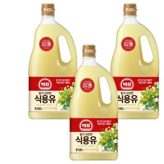 해표 식용유, 1.8L, 3개