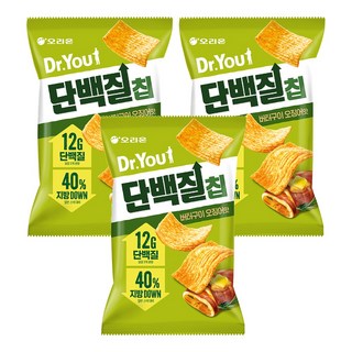 ORION 好麗友 Dr.You 高蛋白洋芋片 奶油烤魷魚口味, 60g, 3包
