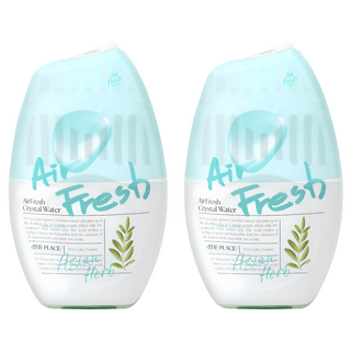 에어후레쉬 크리스탈워터 실내용 대용량 방향제 아시안 허브향, 400ml, 2개