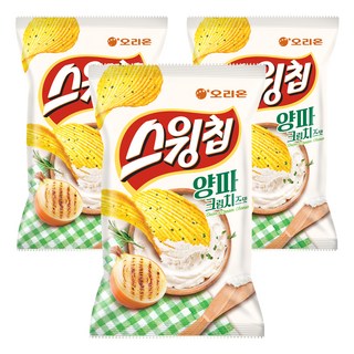 오리온 스윙칩 양파크림치즈맛, 60g, 3개