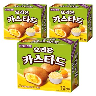 오리온 카스타드 12개입, 288g, 3개 대표 이미지 - 달달한 과자 추천