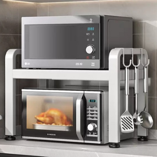 이지공감 모던심플 확장형 다용도 전자레인지 선반, 화이트, 2단 전자렌지수납장