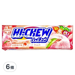 MORINAGA 森永 HI-CHEW 嗨啾 軟糖 水蜜桃口味, 32g, 6條
