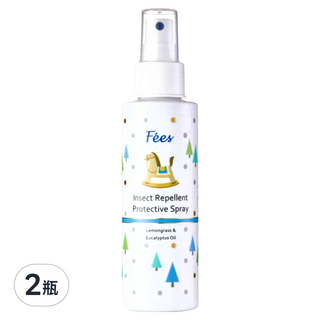 Fees 法緻 雙效防護噴霧120ml 兩瓶組 寶寶防蚊噴霧 天然植物精油, 120ml, 2瓶