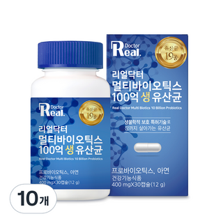 리얼닥터 멀티바이오틱스 100억 생유산균 12g, 30정, 10개