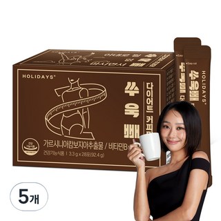 홀리데이즈 쑤욱빼 다이어트 커피맛 28포, 92.4g, 5개