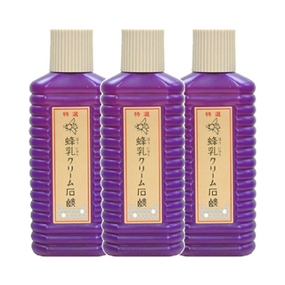 NIHON DETERGENT MFG 大蜂王乳洗面乳, 採天然萃取香料, 含蜂蜜成份, 泡沫細緻, 自然芳香, 200ml, 3瓶