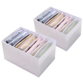 디오셀 pvc 탄탄 칸칸이 통풍 옷장 정리함, 화이트, 2개