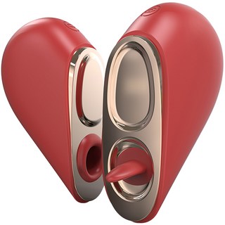 러베로 하트 흡입 핥기 미니 진동기, 레드, 1개 대표 이미지 - 새티 추천