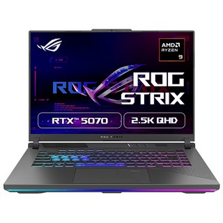 에이수스 2025 ROG 스트릭스 G16 라이젠9 지포스 RTX 5070, Eclipse Gray, 1TB, 16GB, Free DOS, G614PP-S5036