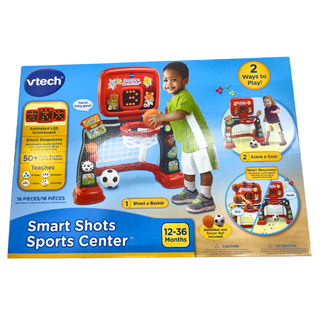 vtech 多功能互動感應運動球場 Smart Shots Sports Center 12-36個月 籃球 足球 二合一, 熱情限量款, 1個