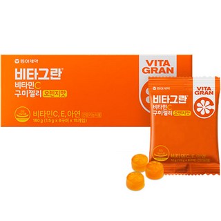 비타그란 비타민C 구미젤리 오렌지맛 15p, 180g, 1개