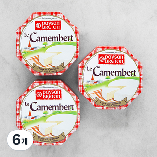 페이장브르통 까망베르치즈, 125g, 1개입, 6개